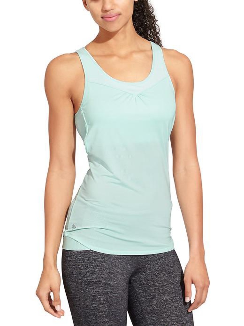 Athleta - Mint Green Gel Mesh Supercharge Performance Scoop-Neck Tank